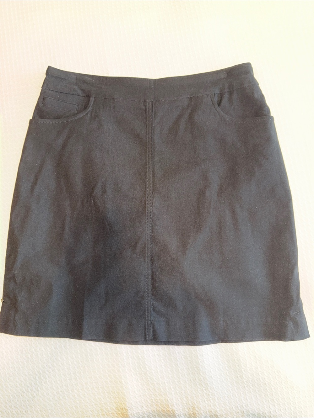 Hilary Radley Black Mini Skort with Front Seam